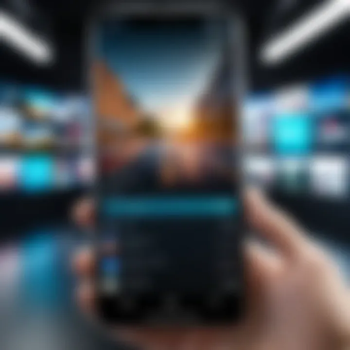 An engaging smartphone interface demonstrating video editing features