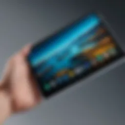 Compact design showcasing the smallest Android tablet