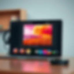 An overview of a vibrant photo editing interface showcasing various tools.