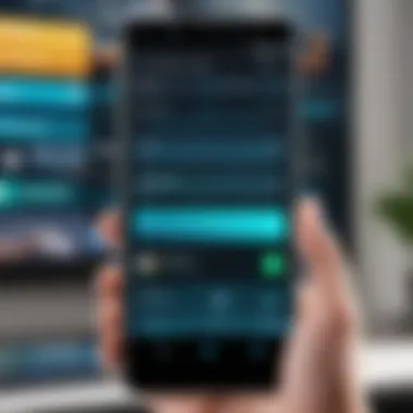 Sleek Interface of a Data Transfer App Data Transfer App Interface