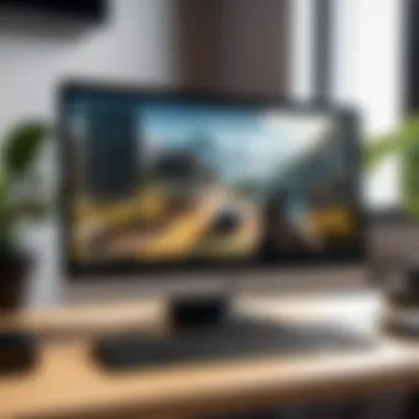 Illustration of game downloading progress on a computer