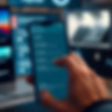 User accessing Android settings for message transfer