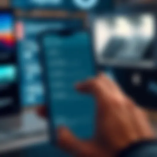 User accessing Android settings for message transfer