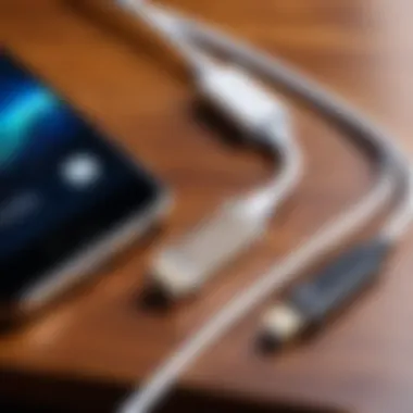 USB Connection for Photo Transfer A visual representation of connecting an Android phone to a computer via USB