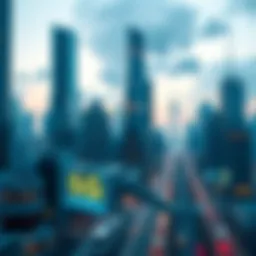 A futuristic cityscape showcasing 5G technology advancements