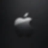 iPhone with black screen displaying Apple logo