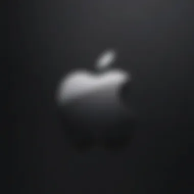 iPhone with black screen displaying Apple logo