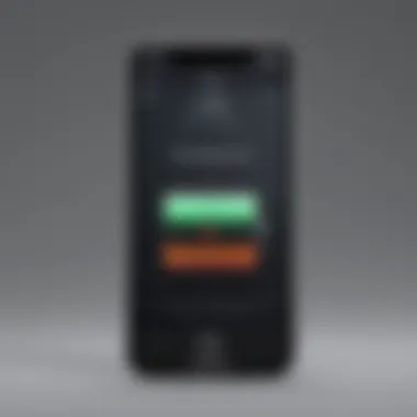 iPhone with battery icon indicating low charge