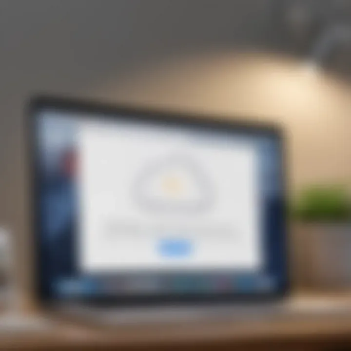 Illustration depicting troubleshooting steps for iCloud sign-in issues on Mac