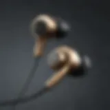 Sleek earbud design with metallic accents