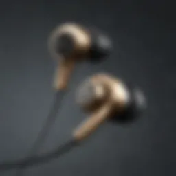 Sleek earbud design with metallic accents