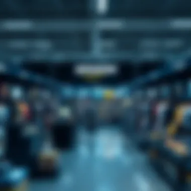 A digital marketplace showcasing various retail categories