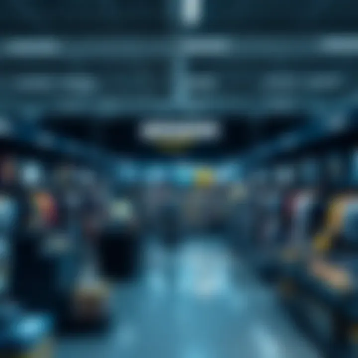 A digital marketplace showcasing various retail categories