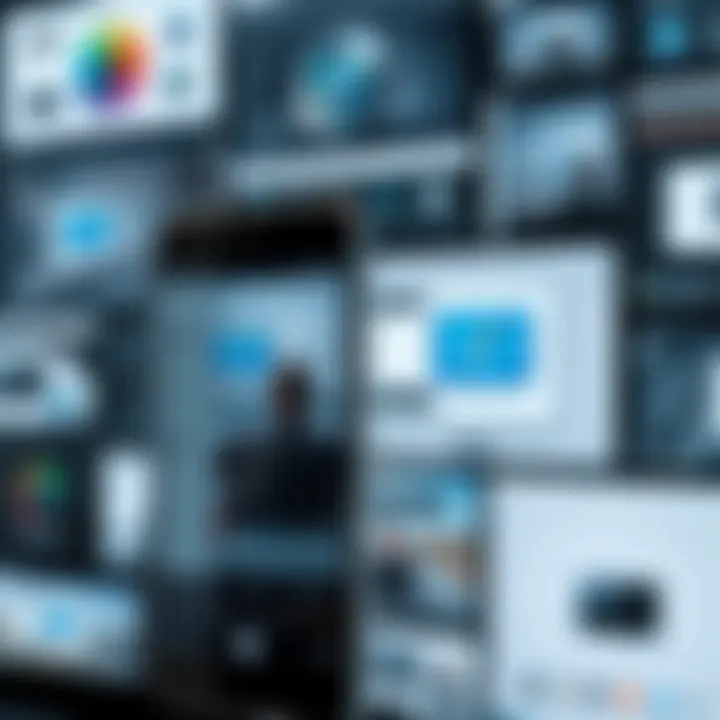 Diverse Applications of Screen Capture Technology A collage of various applications utilizing screen capture technology