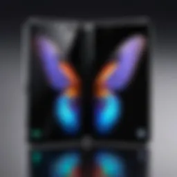 Samsung Galaxy Fold showcasing its innovative design and foldable screen.