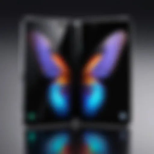 Samsung Galaxy Fold showcasing its innovative design and foldable screen.