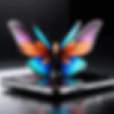 Advanced Features of Samsung Galaxy Fold Close-up view of Samsung Galaxy Fold features highlighting its advanced technology.