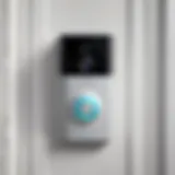 Close-up of a Ring doorbell showcasing advanced technology