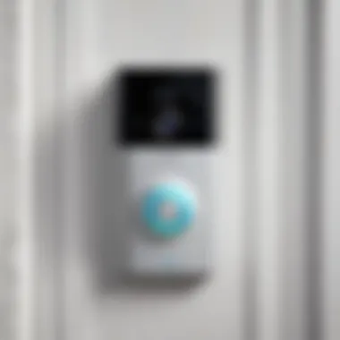 Close-up of a Ring doorbell showcasing advanced technology