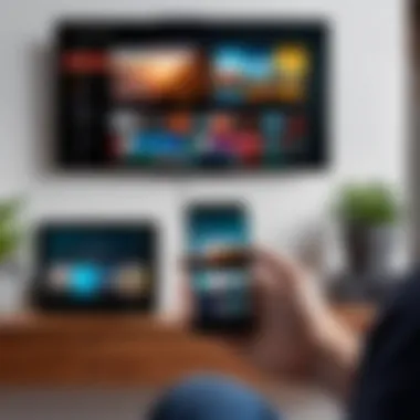 Streaming Experience on Android User enjoying streaming on an Android device
