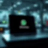 Illustration of WhatsApp loading screen with error