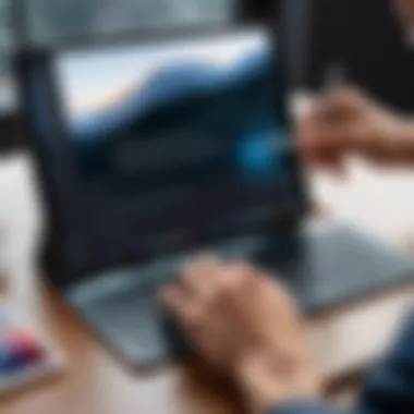 User typing on a Bluetooth keyboard with iPad Pro