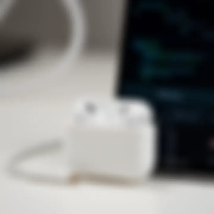 AirPods paired with Samsung phone interface