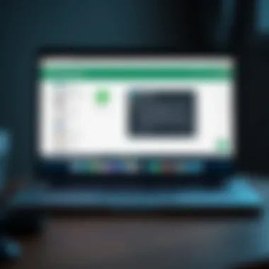 A laptop displaying WhatsApp Web interface with notifications