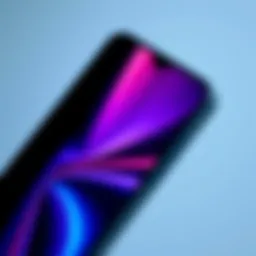 A close-up of a V phone showcasing its sleek design and innovative features.