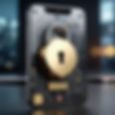 Illustration of a smartphone with a lock symbol transforming into an unlocked symbol.