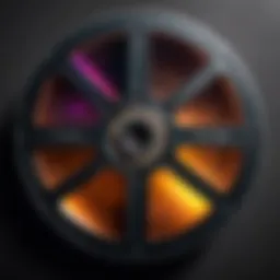 Vintage Film Reel Casting Shadows
