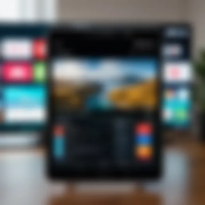User navigating through a streaming platform on an Android device