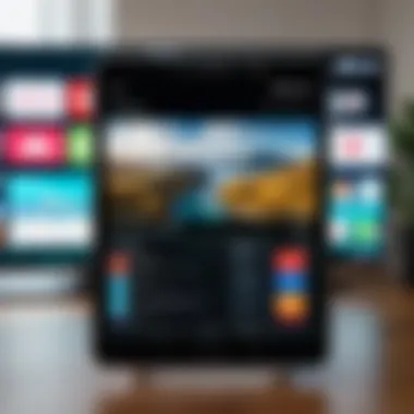 Navigating Free Streaming Platforms on Android User navigating through a streaming platform on an Android device
