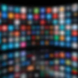 Smartphone displaying various TV apps