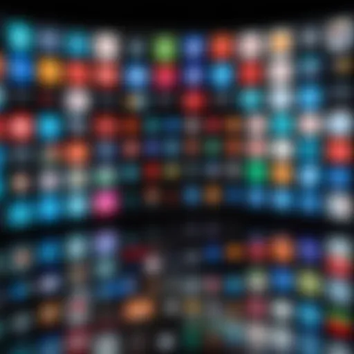 Smartphone displaying various TV apps