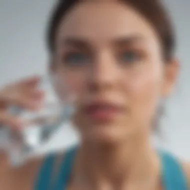 Wellness Focus Prioritizing well-being with hydration reminder