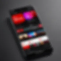 User interface of YouTube Music showcasing its sleek design